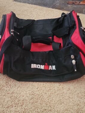 Ironman Red and Black  Duffel Bag with Multiple Pockets